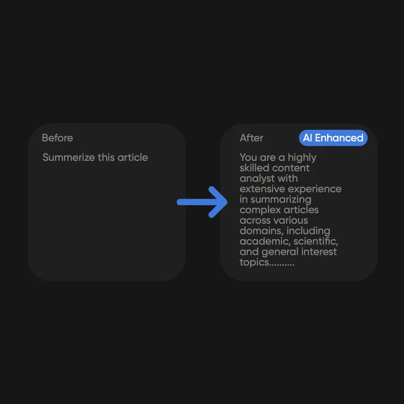 AI Enhance before and after example